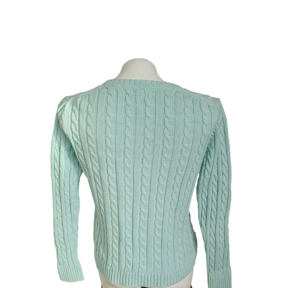 L.L Bean Cable Knit Long Sleeve Sweater Size M - Picture 4 of 5